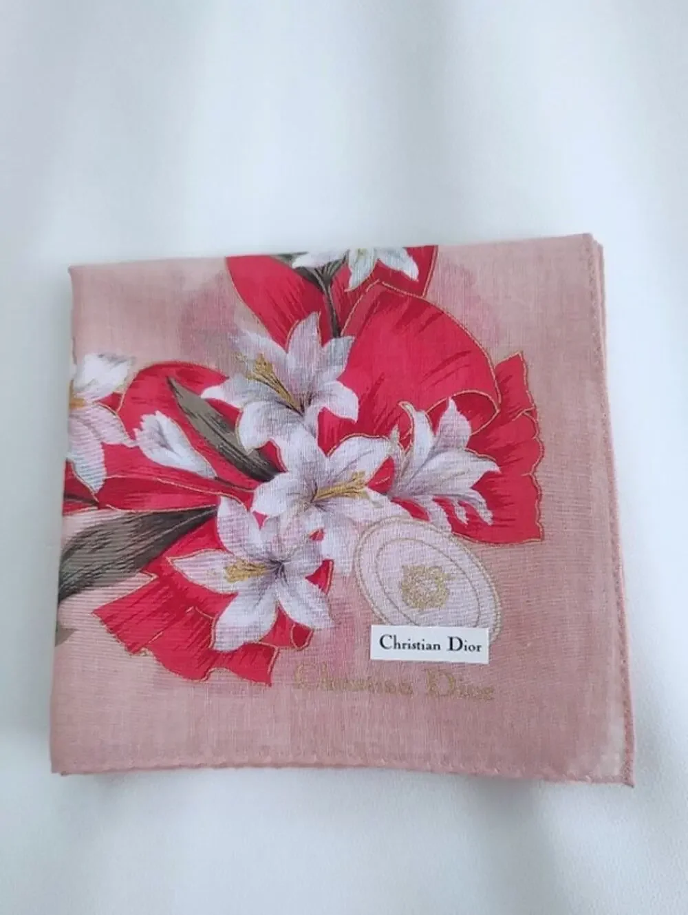 Dior small floral neckerchief scarf NEW